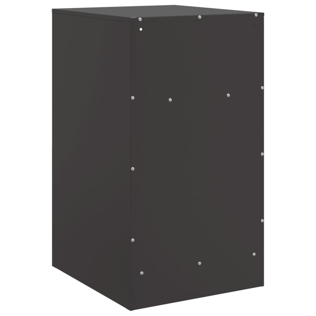 Comodino Nero 34,5x39x62 cm in Acciaio 841763