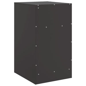 Comodino Nero 34,5x39x62 cm in Acciaio 841763