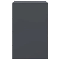 Comodino Antracite 34,5x39x62 cm in Acciaio 841767