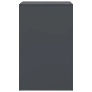 Comodino Antracite 34,5x39x62 cm in Acciaio 841767