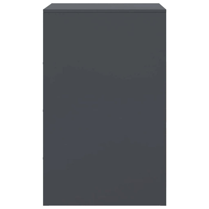 Comodino Antracite 34,5x39x62 cm in Acciaio 841767