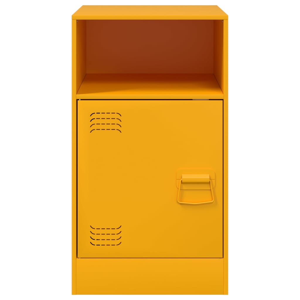 Comodino Giallo Senape 34,5x39x62 cm in Acciaio 841769