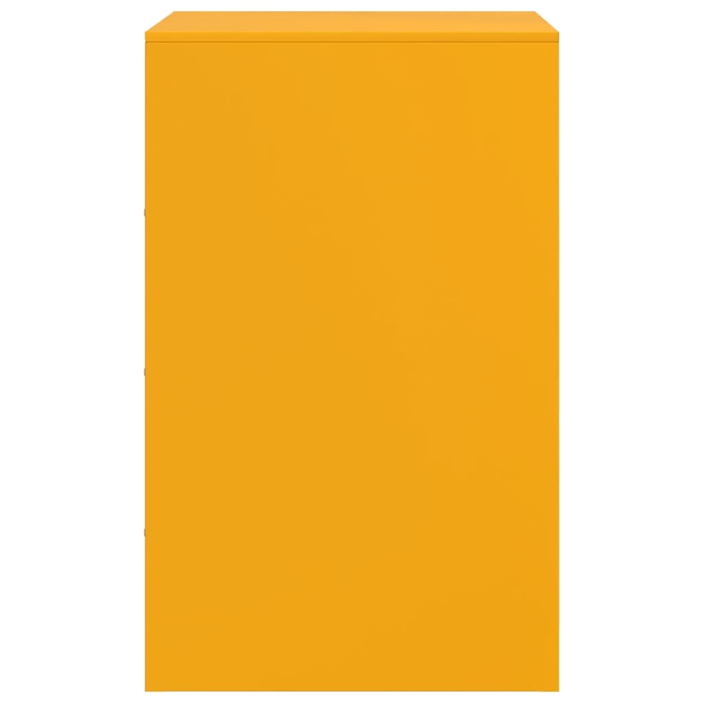 Comodino Giallo Senape 34,5x39x62 cm in Acciaio 841769