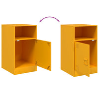 Comodino Giallo Senape 34,5x39x62 cm in Acciaio 841769