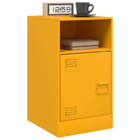 Comodini 2 pz Giallo Senape 34,5x39x62 cm in Acciaio 841770