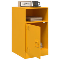 Comodini 2 pz Giallo Senape 34,5x39x62 cm in Acciaio 841770