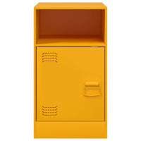 Comodini 2 pz Giallo Senape 34,5x39x62 cm in Acciaio 841770