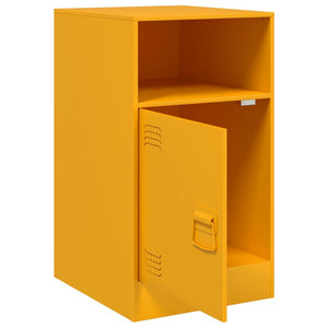 Comodini 2 pz Giallo Senape 34,5x39x62 cm in Acciaio 841770