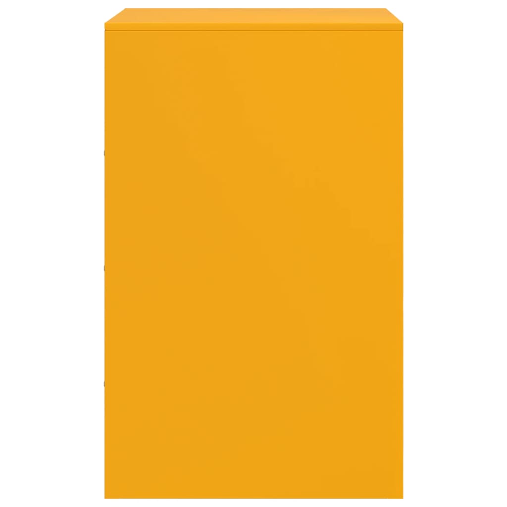 Comodini 2 pz Giallo Senape 34,5x39x62 cm in Acciaio 841770