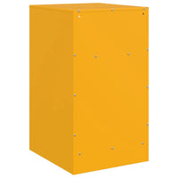Comodini 2 pz Giallo Senape 34,5x39x62 cm in Acciaio 841770