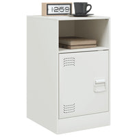 Comodino Bianco 34,5x39x62 cm in Acciaio 841773