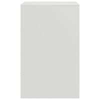 Comodino Bianco 34,5x39x62 cm in Acciaio 841773