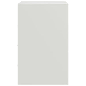 Comodino Bianco 34,5x39x62 cm in Acciaio 841773