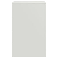 Comodini 2 pz-Set di 2 Tavolino da notte Bianchi 34,5x39x62 cm in Acciaio 703851