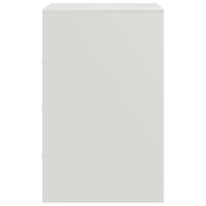 Comodini 2 pz-Set di 2 Tavolino da notte Bianchi 34,5x39x62 cm in Acciaio 703851