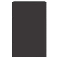 Comodino Nero 34,5x39x62 cm in Acciaio 841775