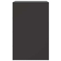 Comodino-Tavolino da notte Nero 34,5x39x62 cm in Acciaio