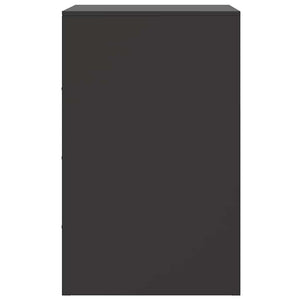 Comodino-Tavolino da notte Nero 34,5x39x62 cm in Acciaio