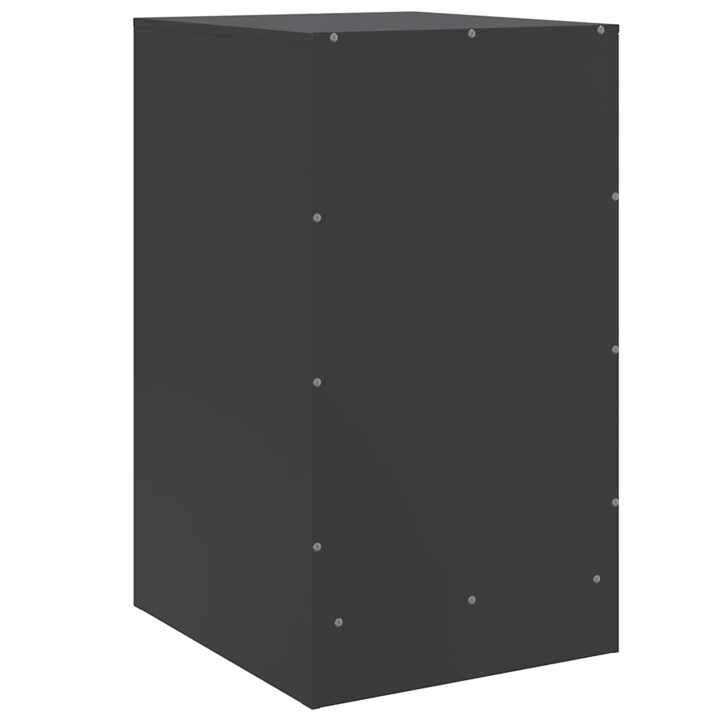 Comodino Nero 34,5x39x62 cm in Acciaio 841775