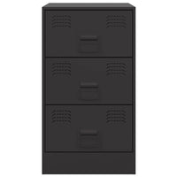 Comodini 2 pz Neri 34,5x39x62 cm in Acciaio 841776