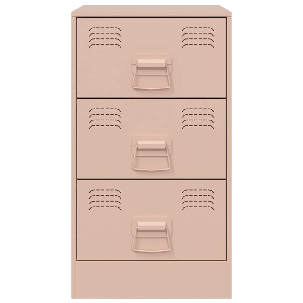 Comodino Rosa 34,5x39x62 cm in Acciaio 841777