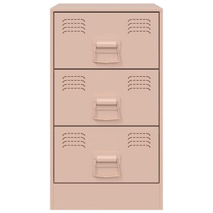 Comodini 2 pz Rosa 34,5x39x62 cm in Acciaio 841778