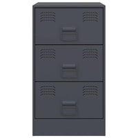 Comodini 2 pz Antracite 34,5x39x62 cm in Acciaio 841780