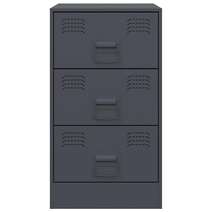 Comodini 2 pz Antracite 34,5x39x62 cm in Acciaio 841780