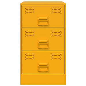 Comodino Giallo Senape 34,5x39x62 cm in Acciaio 841781