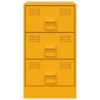 Comodino-Tavolino da notte Giallo Senape 34,5x39x62 cm in Acciaio