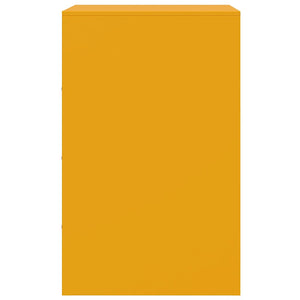 Comodino Giallo Senape 34,5x39x62 cm in Acciaio 841781