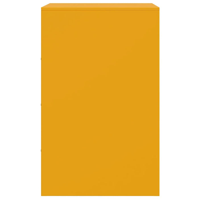 Comodino-Tavolino da notte Giallo Senape 34,5x39x62 cm in Acciaio