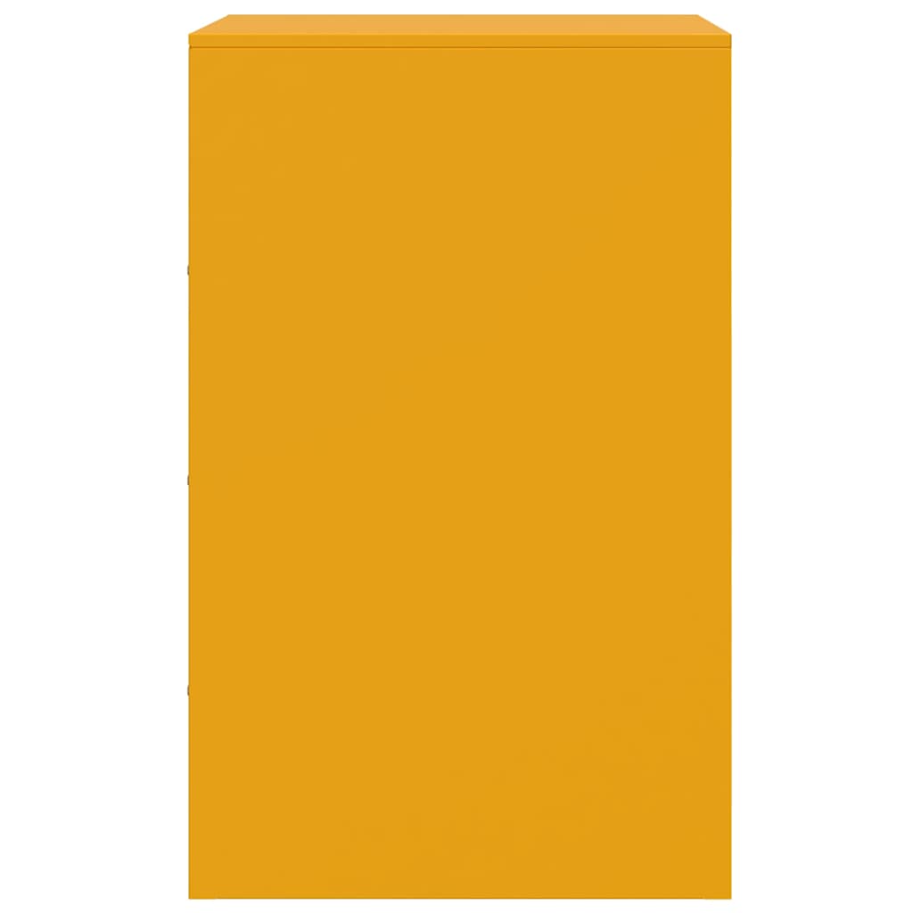 Comodini 2 pz Giallo Senape 34,5x39x62 cm in Acciaio 841782