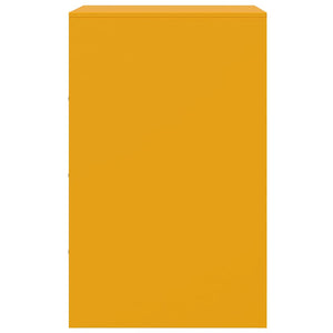 Comodini 2 pz Giallo Senape 34,5x39x62 cm in Acciaio 841782