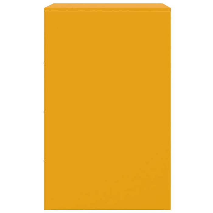 Comodini 2 pz Giallo Senape 34,5x39x62 cm in Acciaio 841782