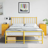 Comodini 2 pz Giallo Senape 34,5x39x62 cm in Acciaio 841782