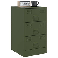 Comodini 2 pz Verde Oliva 34,5x39x62 cm in Acciaio 841784