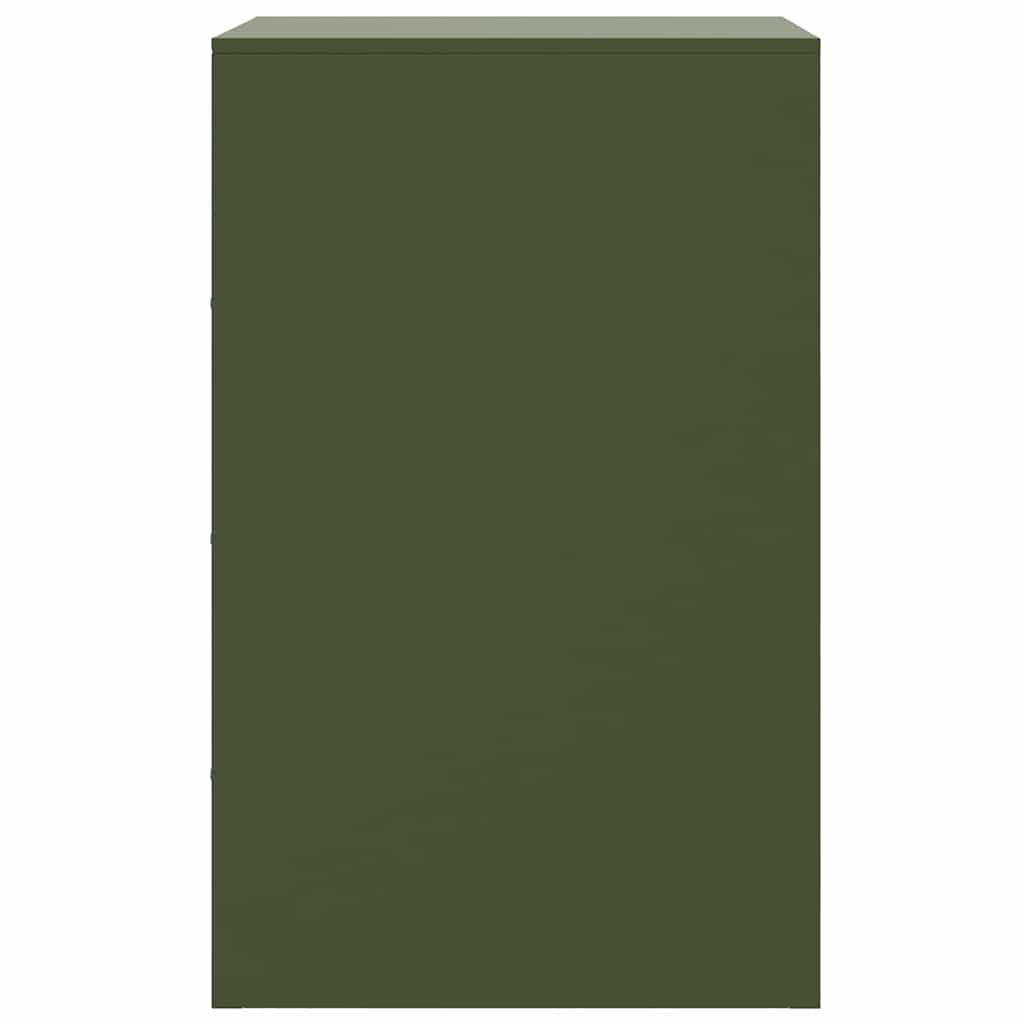 Comodini 2 pz Verde Oliva 34,5x39x62 cm in Acciaio 841784