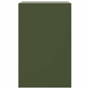 Comodini 2 pz Verde Oliva 34,5x39x62 cm in Acciaio 841784