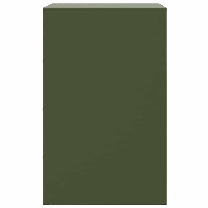 Comodini 2 pz Verde Oliva 34,5x39x62 cm in Acciaio 841784