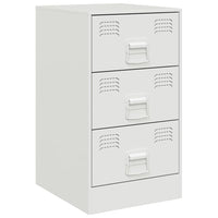 Comodino Bianco 34,5x39x62 cm in Acciaio 841785