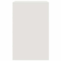 Comodino-Tavolino da notte Bianco 34,5x39x62 cm in Acciaio 343084