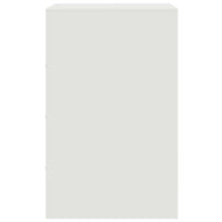 Comodino Bianco 34,5x39x62 cm in Acciaio 841785