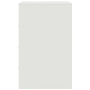 Comodino Bianco 34,5x39x62 cm in Acciaio 841785