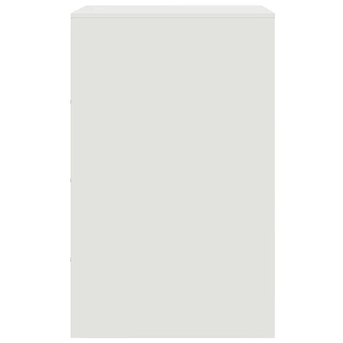 Comodino Bianco 34,5x39x62 cm in Acciaio 841785