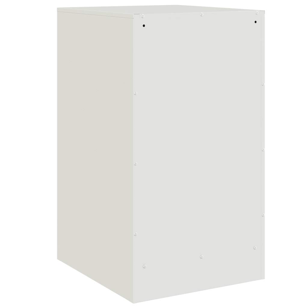 Comodino Bianco 34,5x39x62 cm in Acciaio 841785