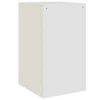 Comodino Bianco 34,5x39x62 cm in Acciaio 841785