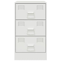 Comodini 2 pz Bianchi 34,5x39x62 cm in Acciaio 841786