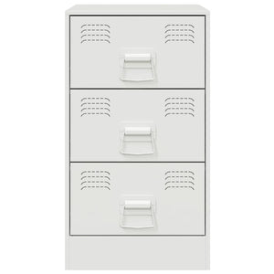 Comodini 2 pz Bianchi 34,5x39x62 cm in Acciaio 841786