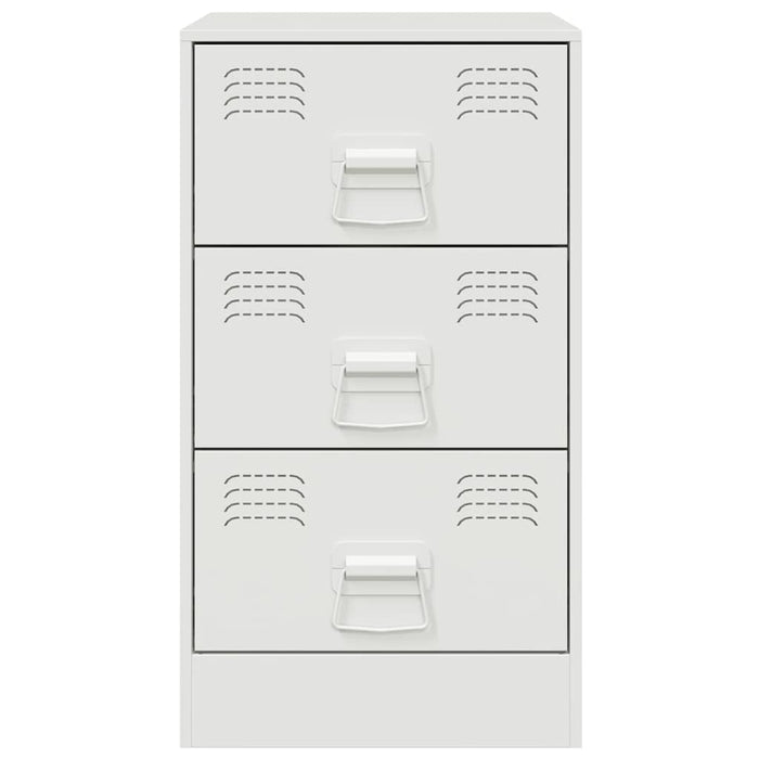 Comodini 2 pz Bianchi 34,5x39x62 cm in Acciaio 841786